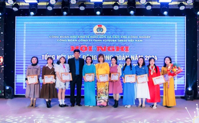 Công đoàn Công ty TNHH Yotsuba Dress Việt Nam tổ chức Tổng kết hoạt động Công đoàn năm 2024 và triển khai nhiệm vụ công tác năm 2025.