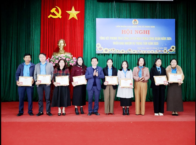 Năm 2024 LĐLĐ thị xã Nghi Sơn hoàn thành và vượt các chỉ tiêu thi đua