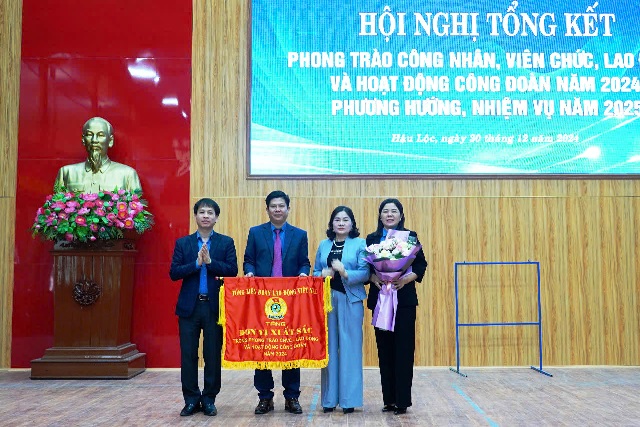 Liên đoàn Lao động huyện Hậu Lộc tổ chức Hội nghị tổng kết hoạt động năm 2024; triển khai nhiệm vụ năm 2025