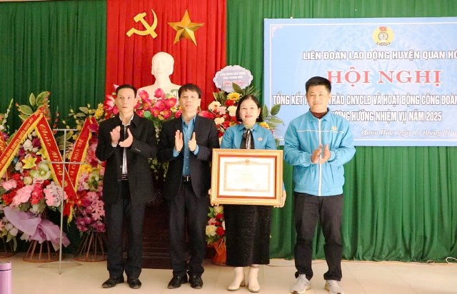 LĐLĐ huyện Quan Hoá tổ chức Hội nghị tổng kết công tác công đoàn năm 2024