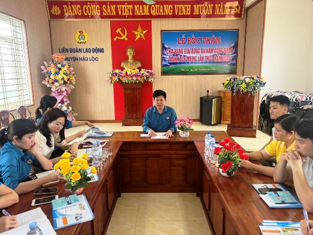 Lễ bốc thăm, chia bảng Giải bóng đá nam công nhân Hậu Lộc tranh Cúp Medic lần thứ 2, năm 2025